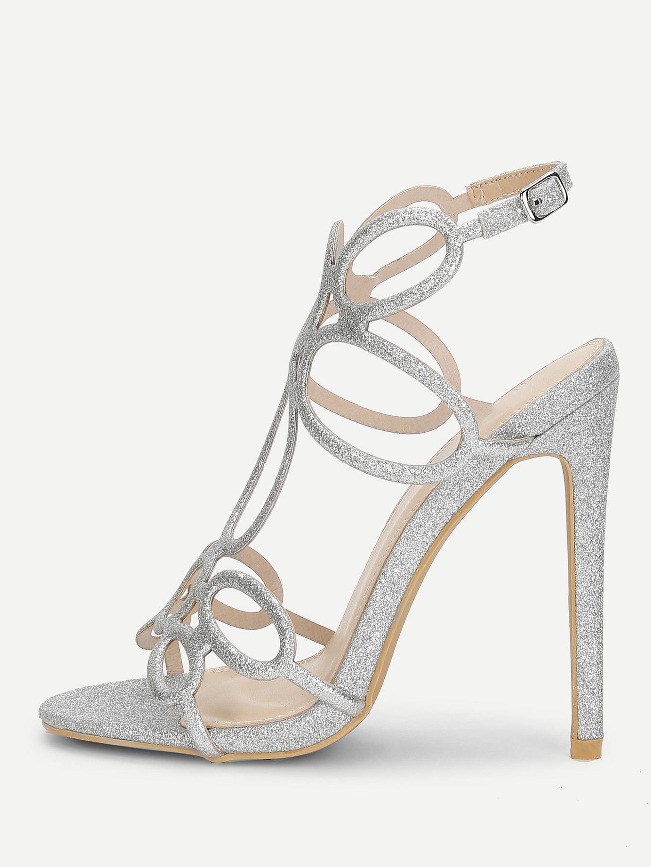 Блеск дизайн высокой пятки сандалии
