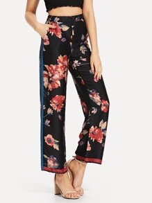 Flower Print Palazzo Pants