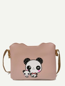 Cartoon Pattern PU Crossbody Bag