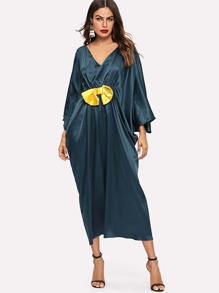 Bow Front Satin Kimono