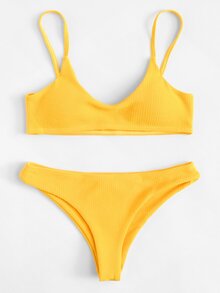 Adjustable Straps Bikini Set