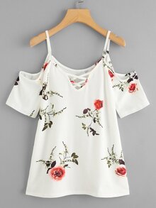 Open Shoulder Criss Cross Blouse