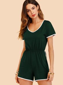 Scoop Neck Ringer Jumpsuit