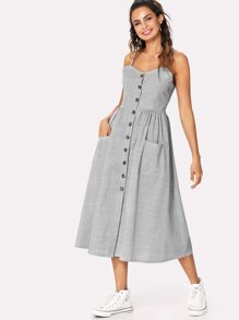 Button Front Cami Dress