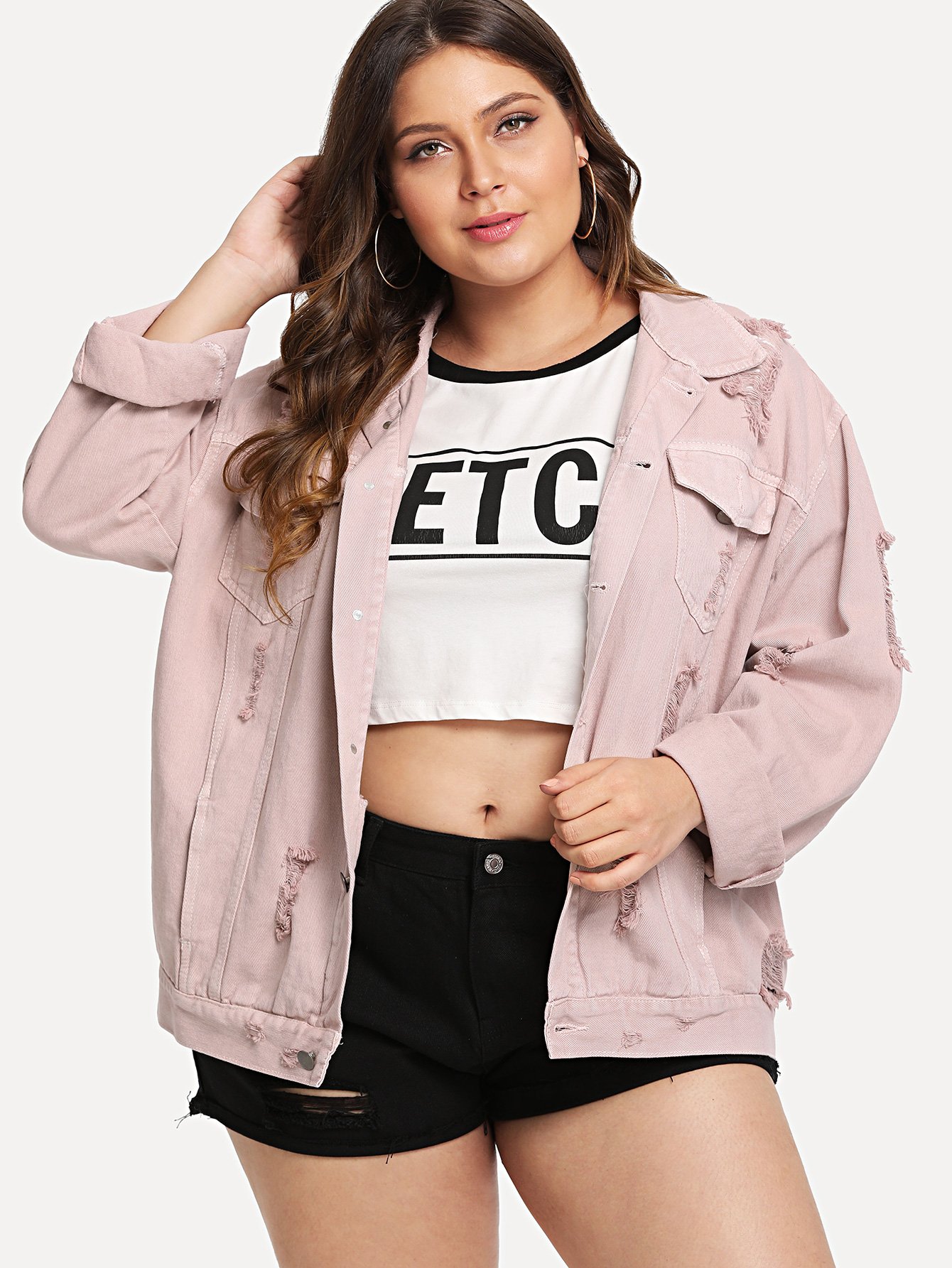 Жакет деним рваный