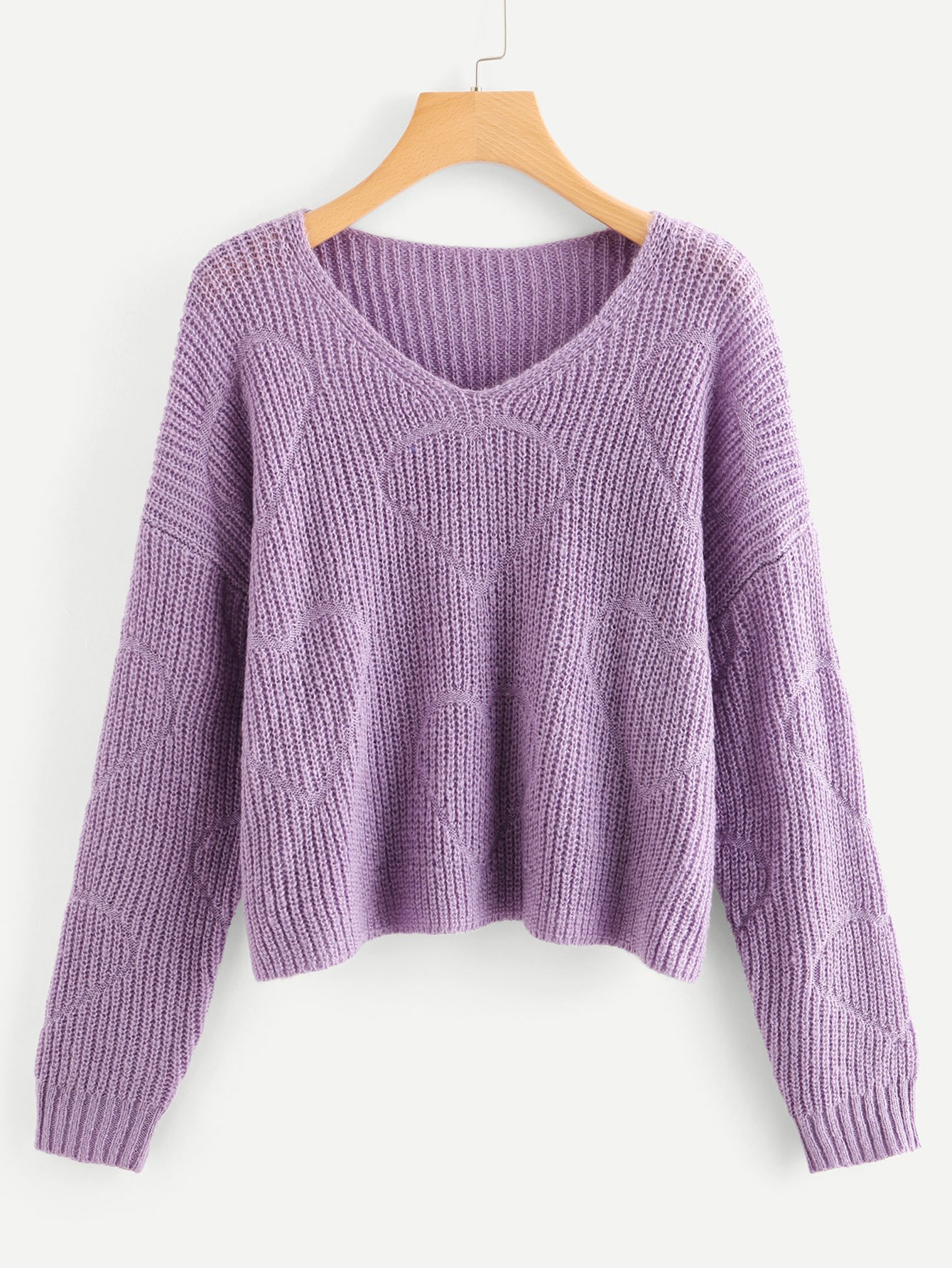 Свитер с сердечным узором