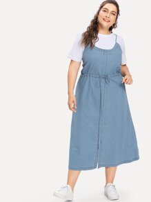 Plain Short Sleeve Tee With Tie Waist Split dress