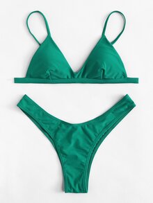 High Leg Triangle Bikini Set