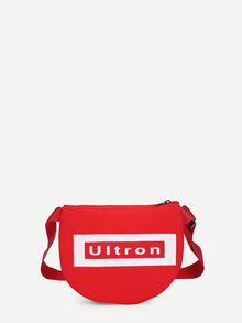 Letter Print Bum Bag