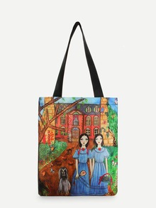Girl Print Tote Bag