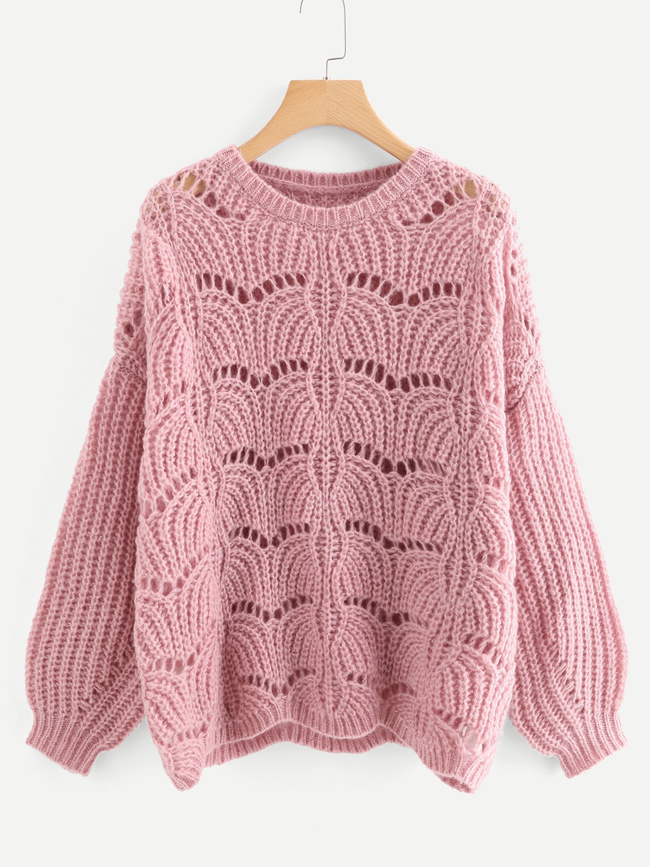 Фонарь с рукавом Свободный свитер с вязаным свитером