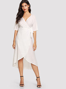 Tie Side Surplice Wrap Abaya
