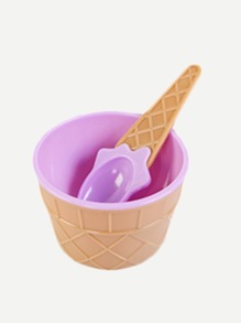 Ice Cream Bowl With Spoon