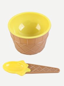 Ice Cream Bowl With Spoon