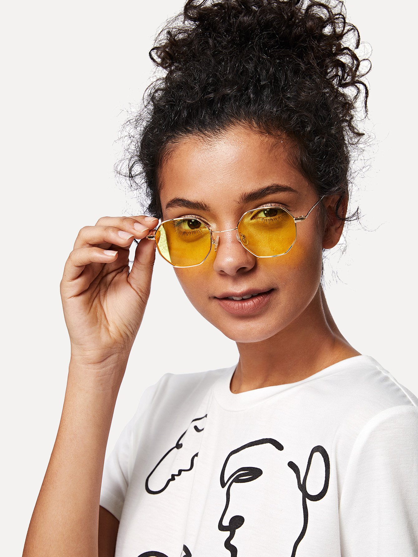 Polygon Flat Lens Sunglasses