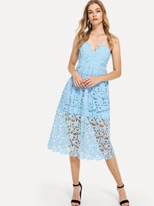 Lace Hollow Out Cami Dress