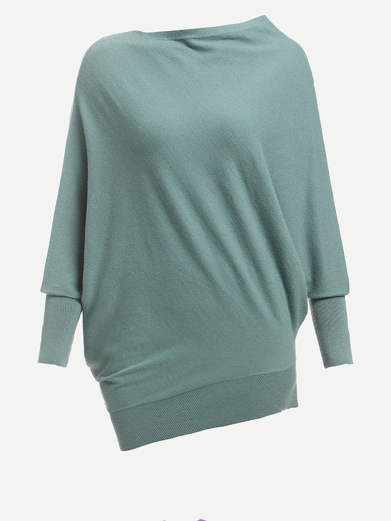 Ассиметричный свитер с рукавами долман