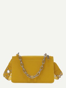 Eyelet Strap Clutch Bag