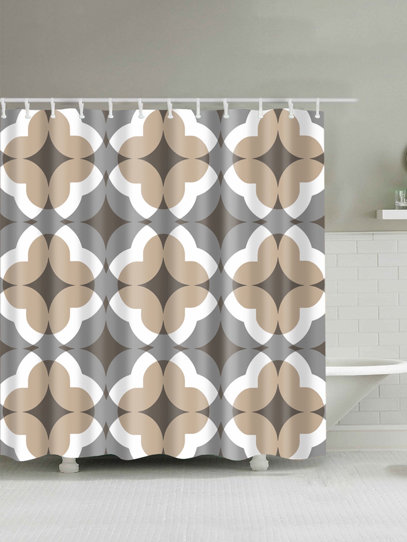 Занавеска для душа 12 шт цветы