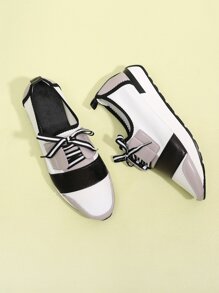 Colorblock Lace-up Trainers