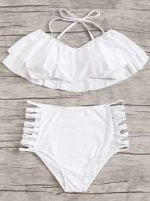 Plus Ladder Cut-Out Bikini Set