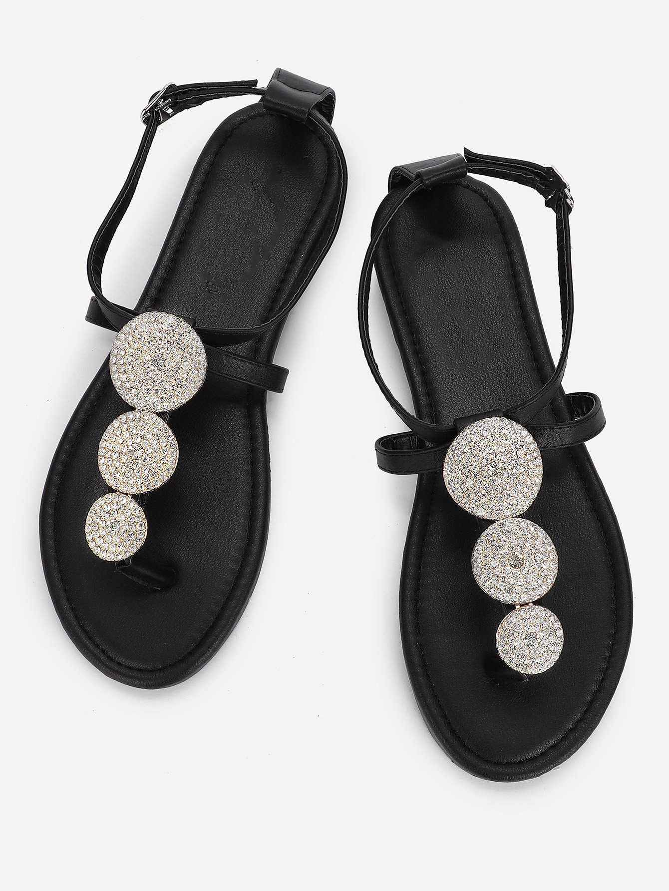 Сандалии для ног Rhinestone Toe