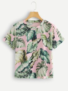 Jungle Leaf Print Tee