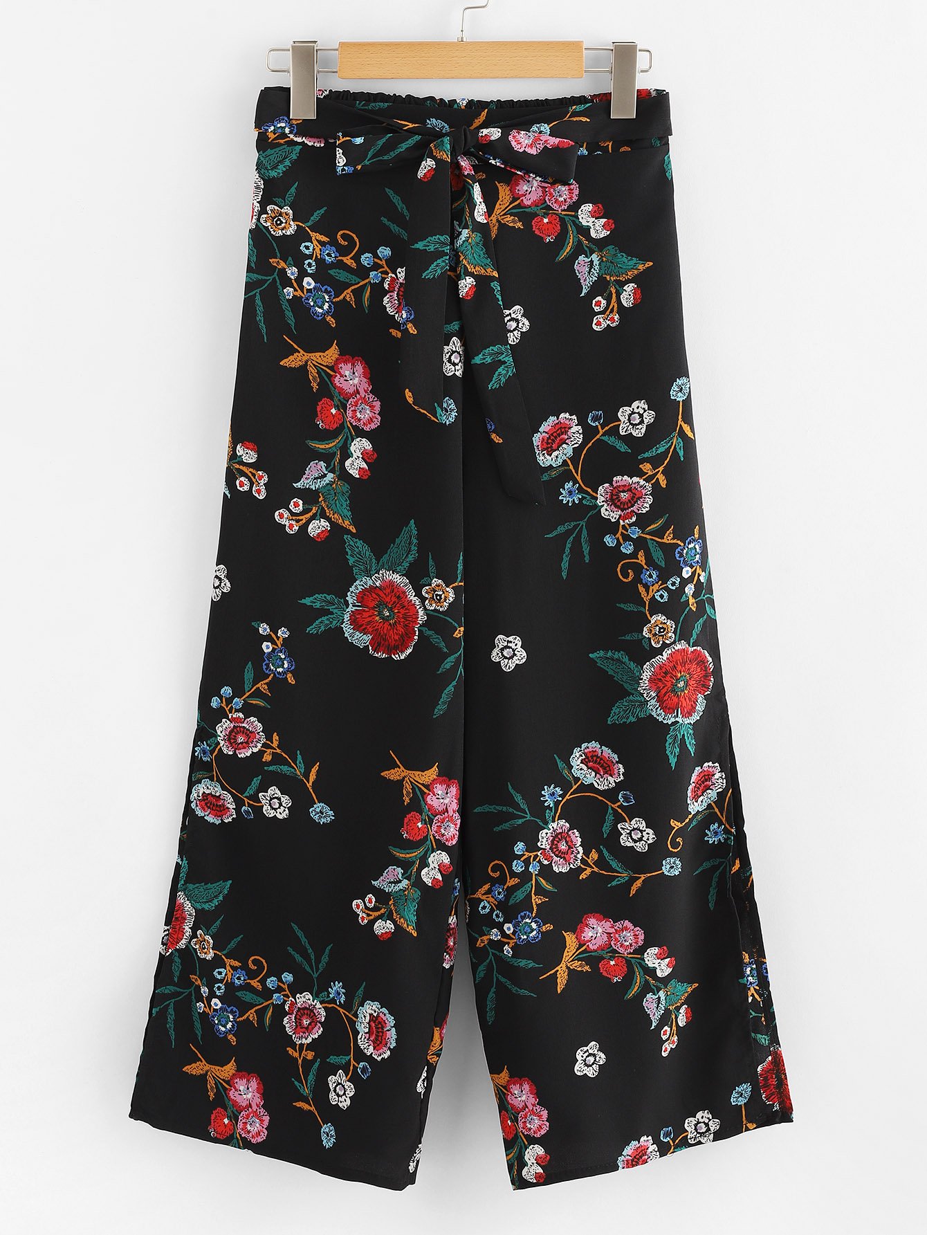 Цветочные печати Широкие штаны для ног