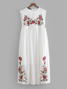Embroidery Babydoll Dress