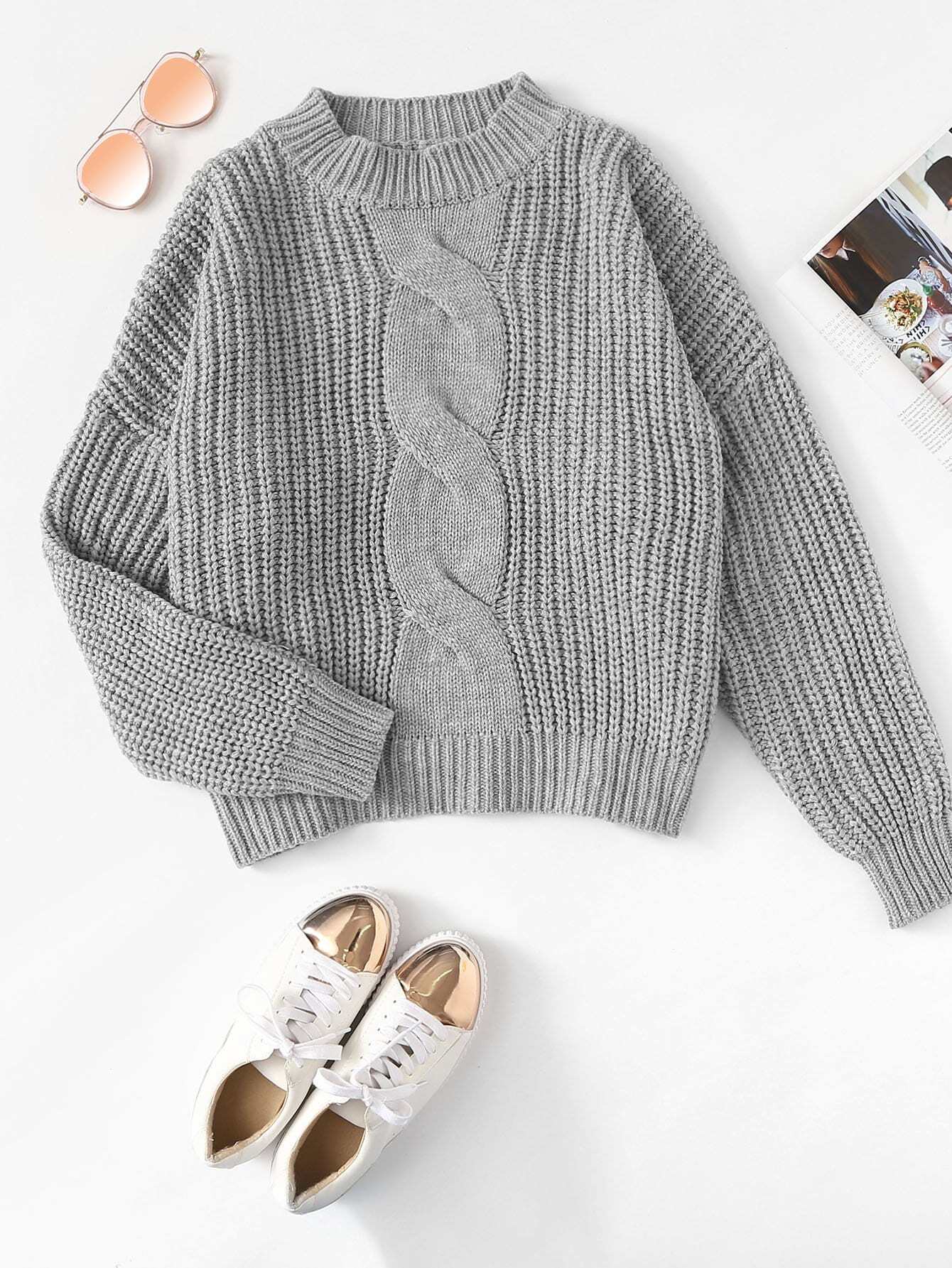 Выпадающий свитер смешанного свитера