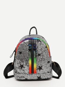 Sequin Decor Star Backpack