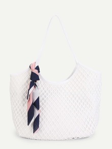 Double Handle Tote Bag With Twilly