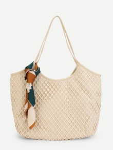 Double Handle Tote Bag With Twilly