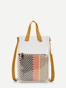 Clear Shoulder Bag With Inner Pouch