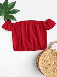 Off Shoulder Crop Top