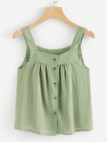 Button Through Solid Top