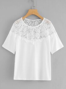 Lace Panel Tee