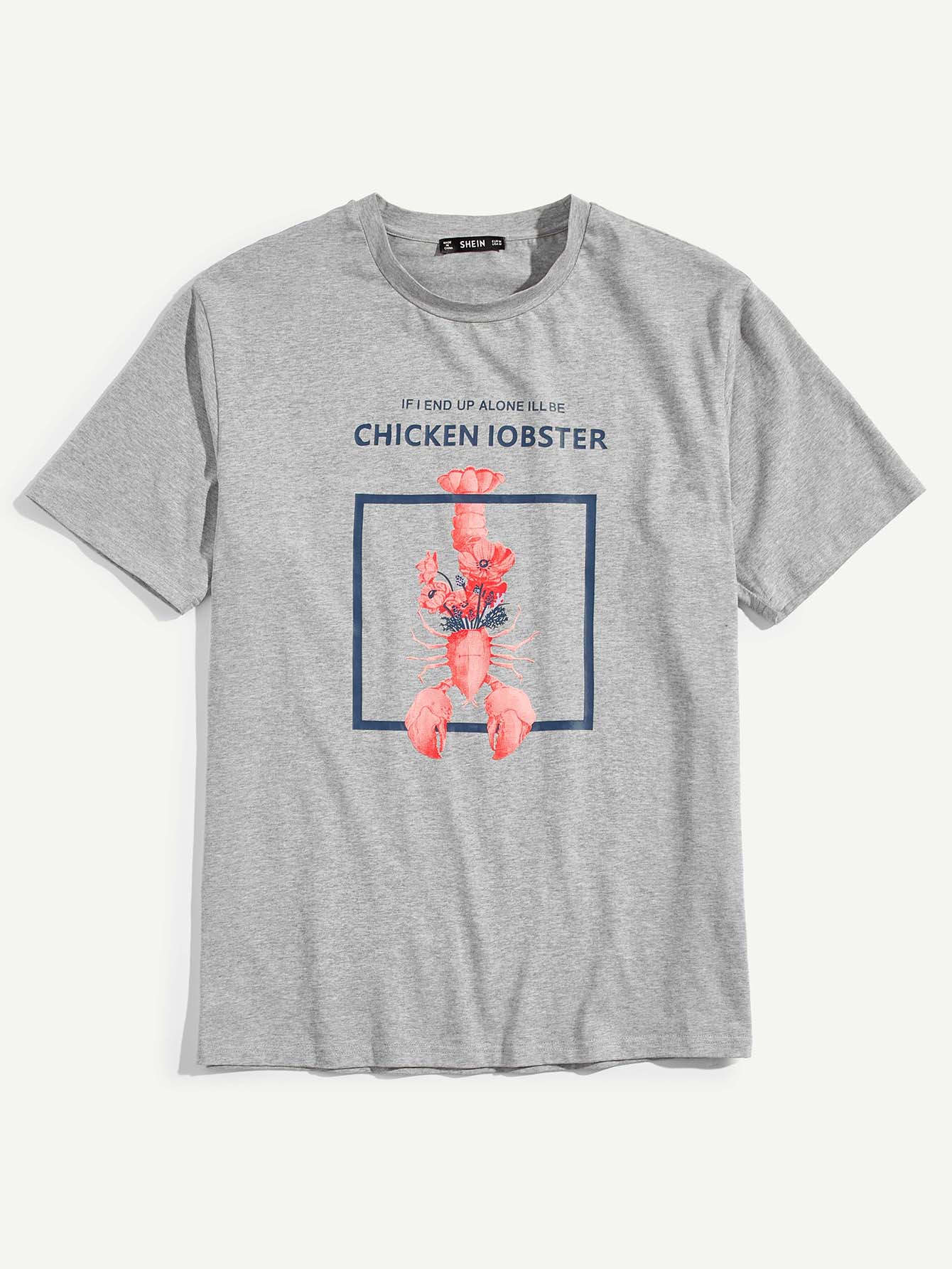 цена Men Heather Grey Graphic Tee
