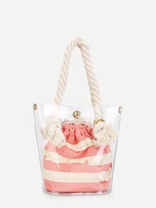 Clear Bag With Convertible Strap