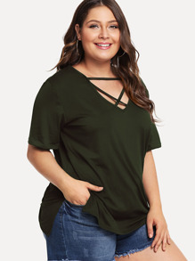 Criss Cross Neck Tee