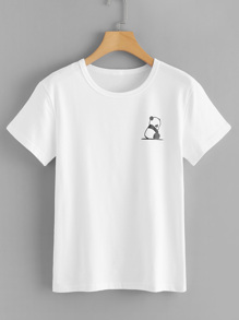 Panda Print Tee