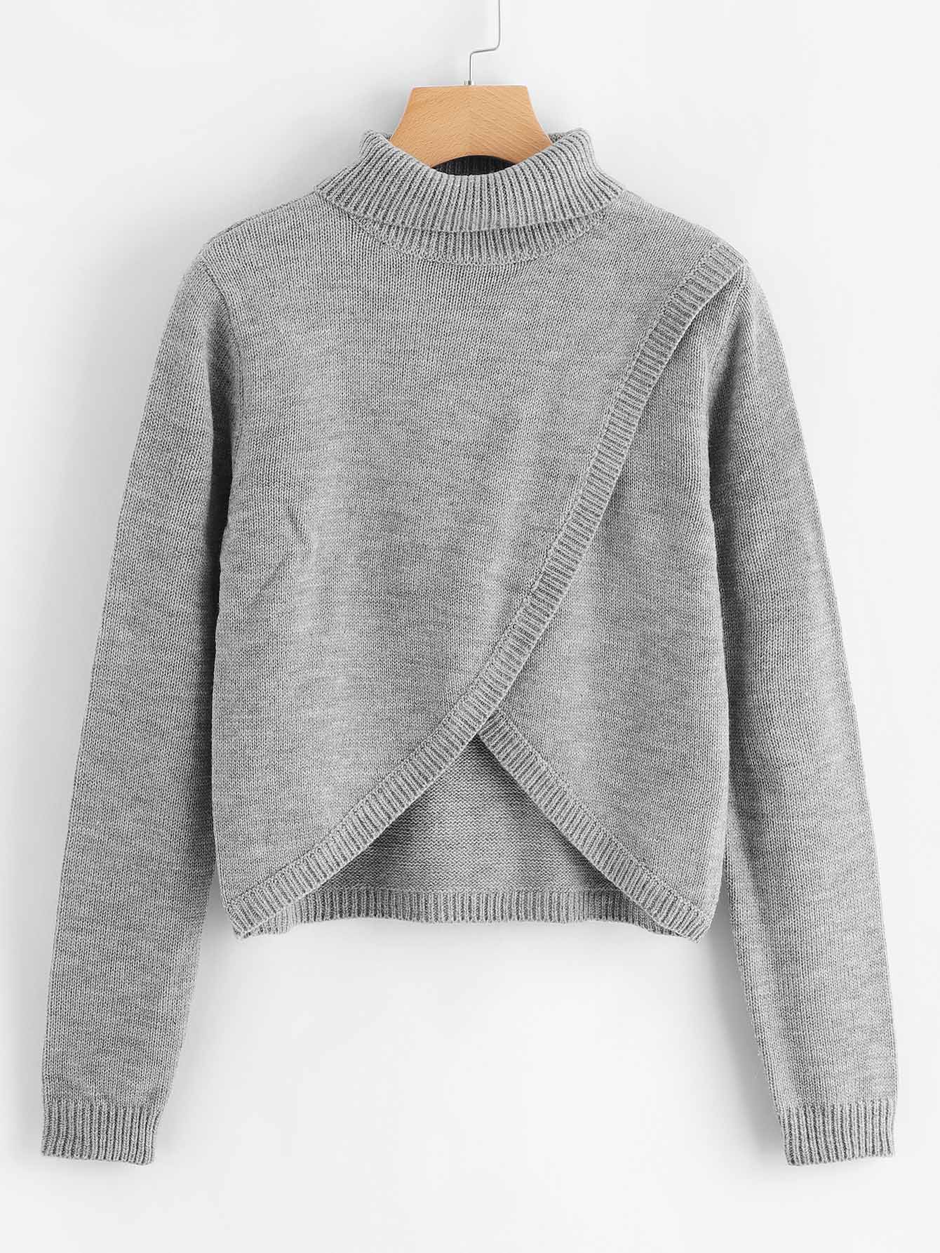 Свитер с надписью Marled Knit Overlap