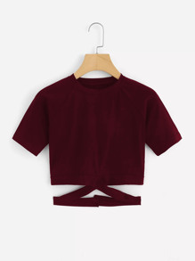 Cross Detail Crop Tee