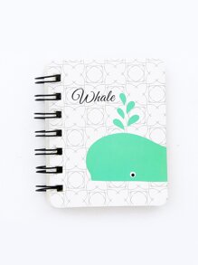 Whale Cover Spiral Notebook 80sheets