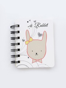 Rabbit Cover Spiral Notebook 80sheets
