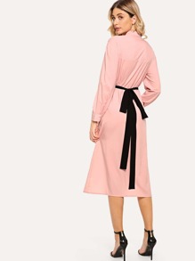 Ring Detail Knot Back Dress