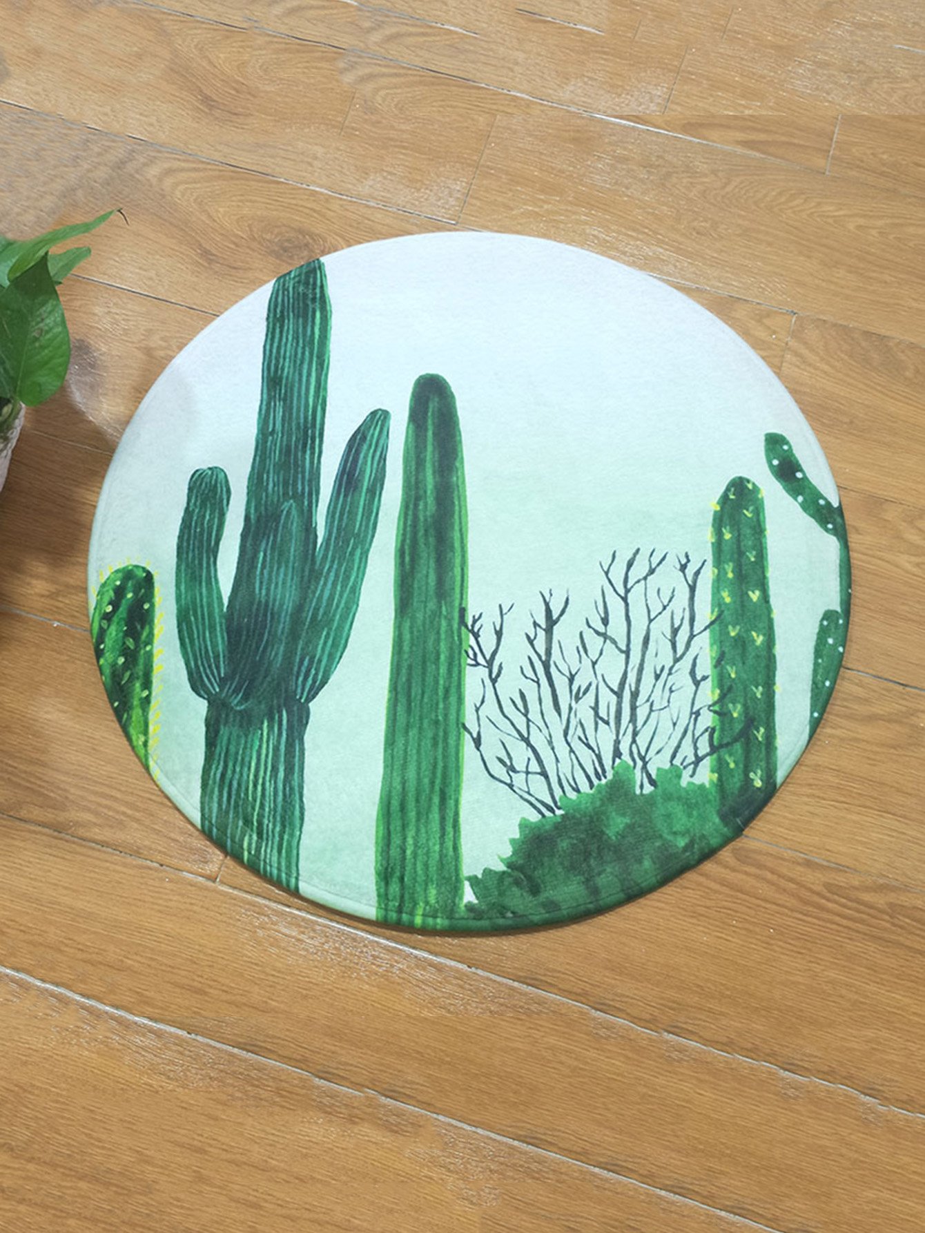 Cactus Print Круглый дверной коврик