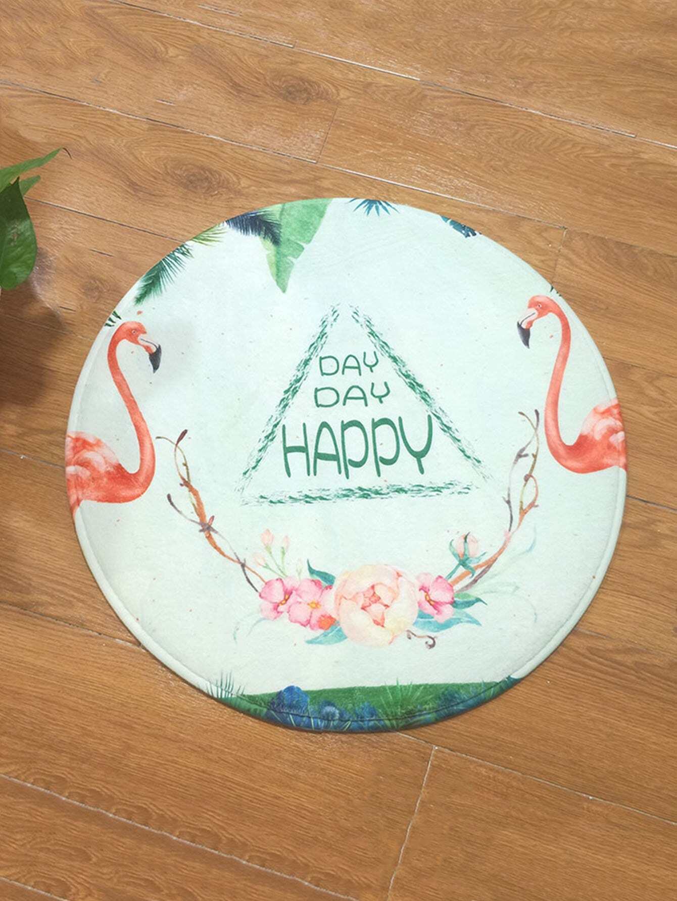 Flammos Print Круглый дверной коврик