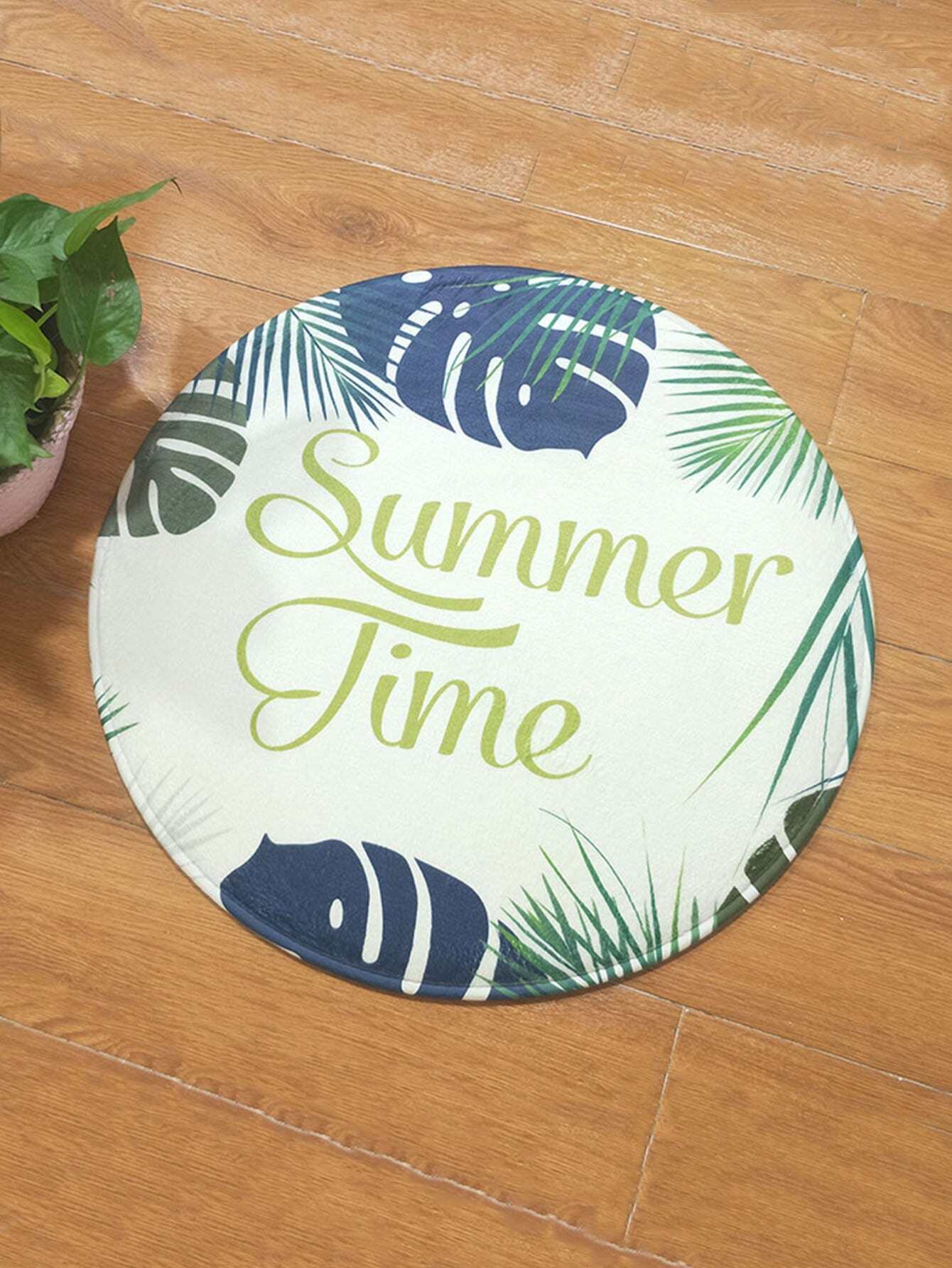 Слоганная печать Круглый дверной коврик