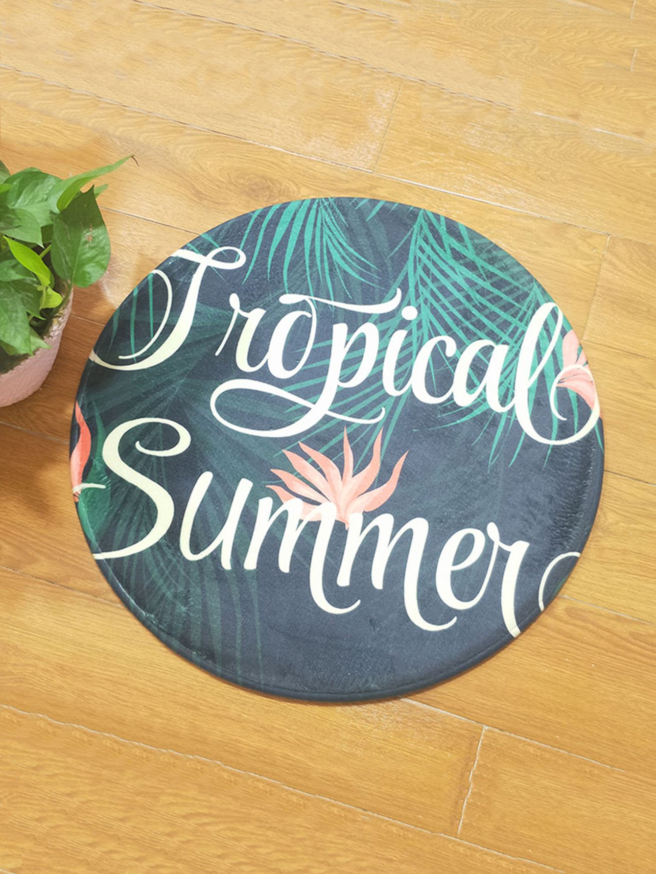 Слоганная печать Круглый дверной коврик